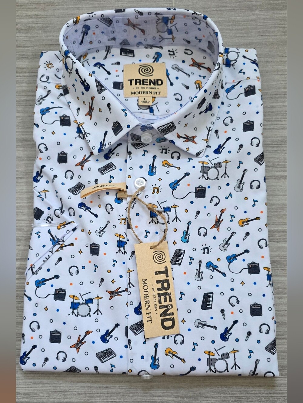 NWT Trend BRAND Men's Short Sleeve Button DOWN